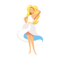 Greek mythology character. Aphrodite, Apollo. Vector illustration