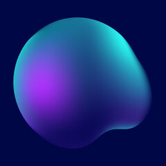 blue purple wavy gradient liquid circle shape for design elements