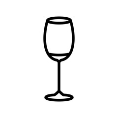 empty wine glass line icon vector. empty wine glass sign. isolated contour symbol black illustration