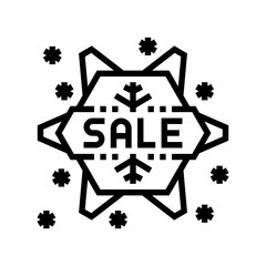 sale winter line icon vector. sale winter sign. isolated contour symbol black illustration