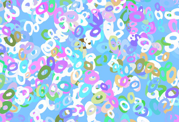 Light Multicolor, Rainbow vector texture with disks.