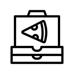 pizza box line icon illustration vector graphic