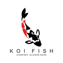 Koi Fish Logo Design, Ornamental Fish Vector, Aquarium Ornament Illustration Brand product