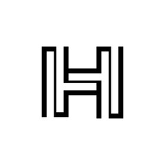 letter H logo design