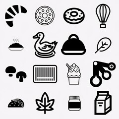 Big set of food icons