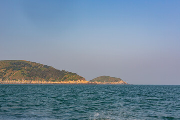 Fototapeta na wymiar Sunny view of landscape of the Nangan Township shore