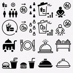 Big set of food icons