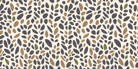 Botanical illustration background. Seamless pattern.Vector. 有機的なイラストパターン