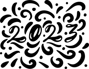 2023 new year lettering