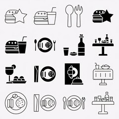 Big set of food icons
