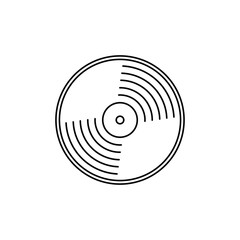 Fototapeta na wymiar vinyl icon in line style icon, isolated on white background