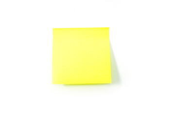 Yellow sticky notes isolated on a white background.