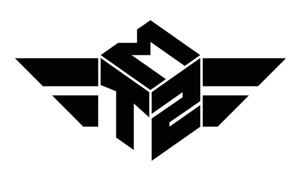 MTZ three letter gaming logo in polygon cube shape logo design vector template. wordmark logo | emblem logo | monogram logo | initial letter logo | sports logo | minimalist logo | typography logo |