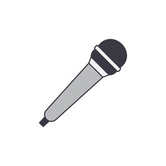 Microphone icon in color, isolated on white background 