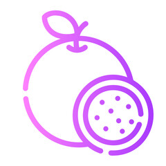 passion fruit gradient icon
