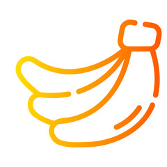 Naklejka premium banana gradient icon