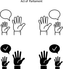 act of parliament icon isolated on white background. trendy icon of parliament for app, Ui, web, 