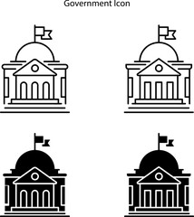 Goverment building icon isolated on white background. Goverment building icon trendy and modern Goverment building symbol for logo, web, app, UI. Goverment building icon simple