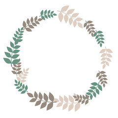 Abstract bunch of leaves frame for decoration on garden and natural concept.