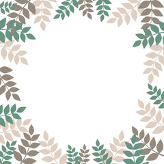 Naklejka premium Abstract bunch of leaves frame for decoration on garden and natural concept.