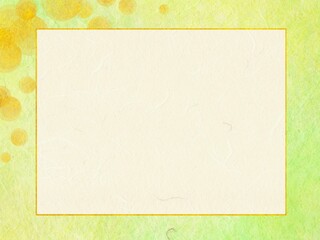 金の模様が上品な和紙フレーム背景イラスト