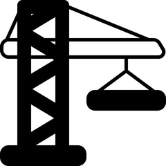 crane solid line icon