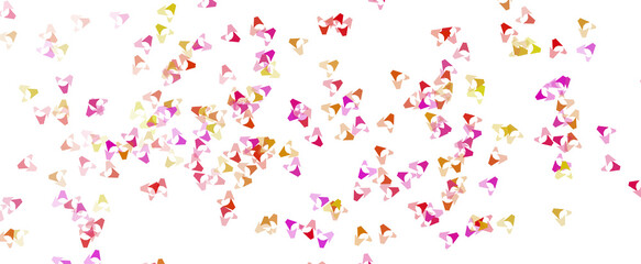 Memphis round confetti festive background in cyan blue, pink and yellow. Childish pattern And Bokeh confetti circles decoration holiday background.