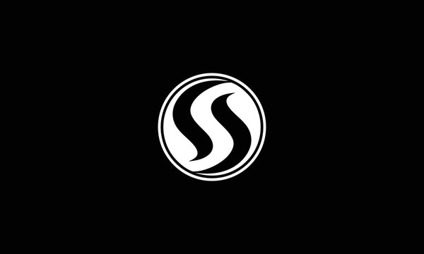 SS logo design concept with background. Initial based creative minimal monogram icon letter. Modern luxury alphabet vector design