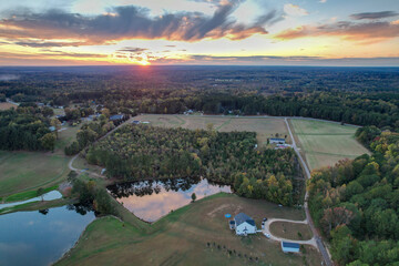 Fototapeta na wymiar Louisburg, North Carolina Sunset