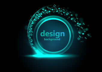 Abstract circle light blue background image