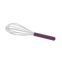 Confectioner's whisk on white background