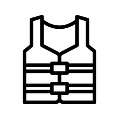 life vest line icon illustration vector graphic