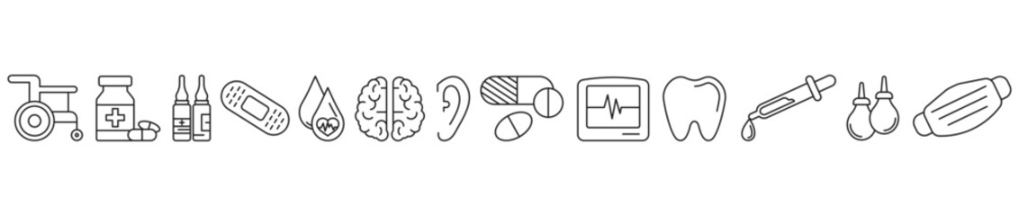 health care  icons set