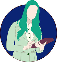 Illustration vector graphic of Career Woman, fit for graphic resources, presentation