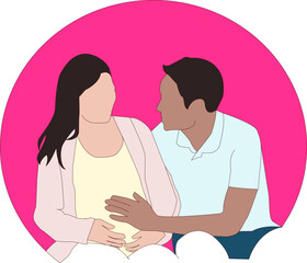 Illustration vector graphic of Pregnant Woman. Perfect for logos and graphic sources.