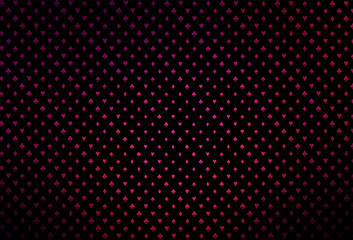 Dark pink vector texture with playing cards.