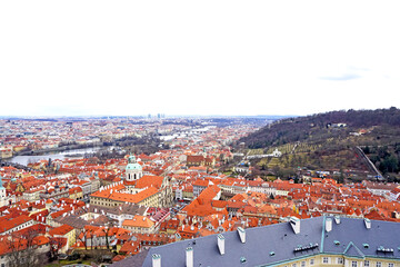 Detail of the top of roof town of Vienna