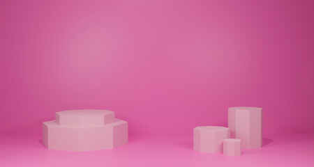 Backgroud with geometric shapes. 3D Render