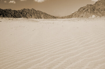 Desert of Sinai Peninsula, Egypt. Near Sharm El Sheikh