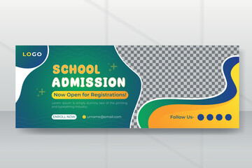 Kid school admission social media timeline design