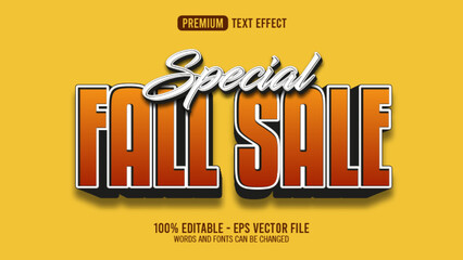 3d special fall sale editable text effect style
