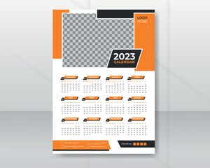 Wall Calendar 2023, Wall calendar design template for 2050, simple, clean, and elegant design Calendar for 2023,2050wall calendar template design,