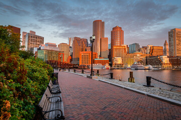 The historical landmarks and sites of Boston, Massachusetts. - obrazy, fototapety, plakaty