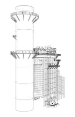 Industrial equipment. Vector rendering of 3d