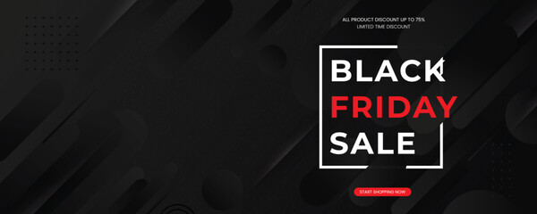 Black friday sale background. Modern luxury design. Universal vector background for poster, banners, flyers, card. Black Friday social media sale banner background