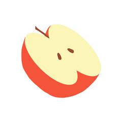 sliced apple fruit vector