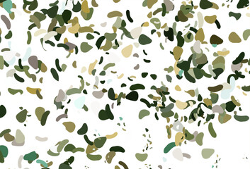 Light green, yellow vector template with memphis shapes.