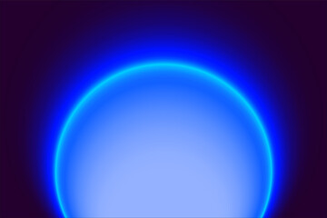 blue glowing 3d sphere vector