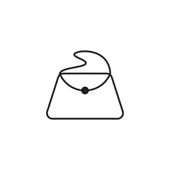 Graphic flat hand bag icon for your design and website