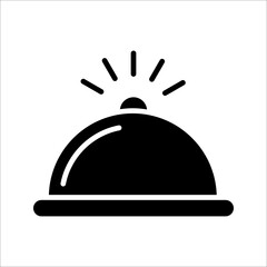 Hotel Bell Icon. Reception bell line icon. Service bell line icon, outline vector sign, linear style pictogram isolated on white background.